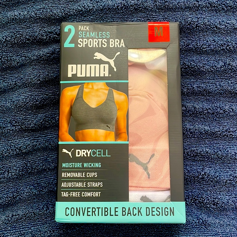 PUMA 2 Pack Seamless Sports Bra